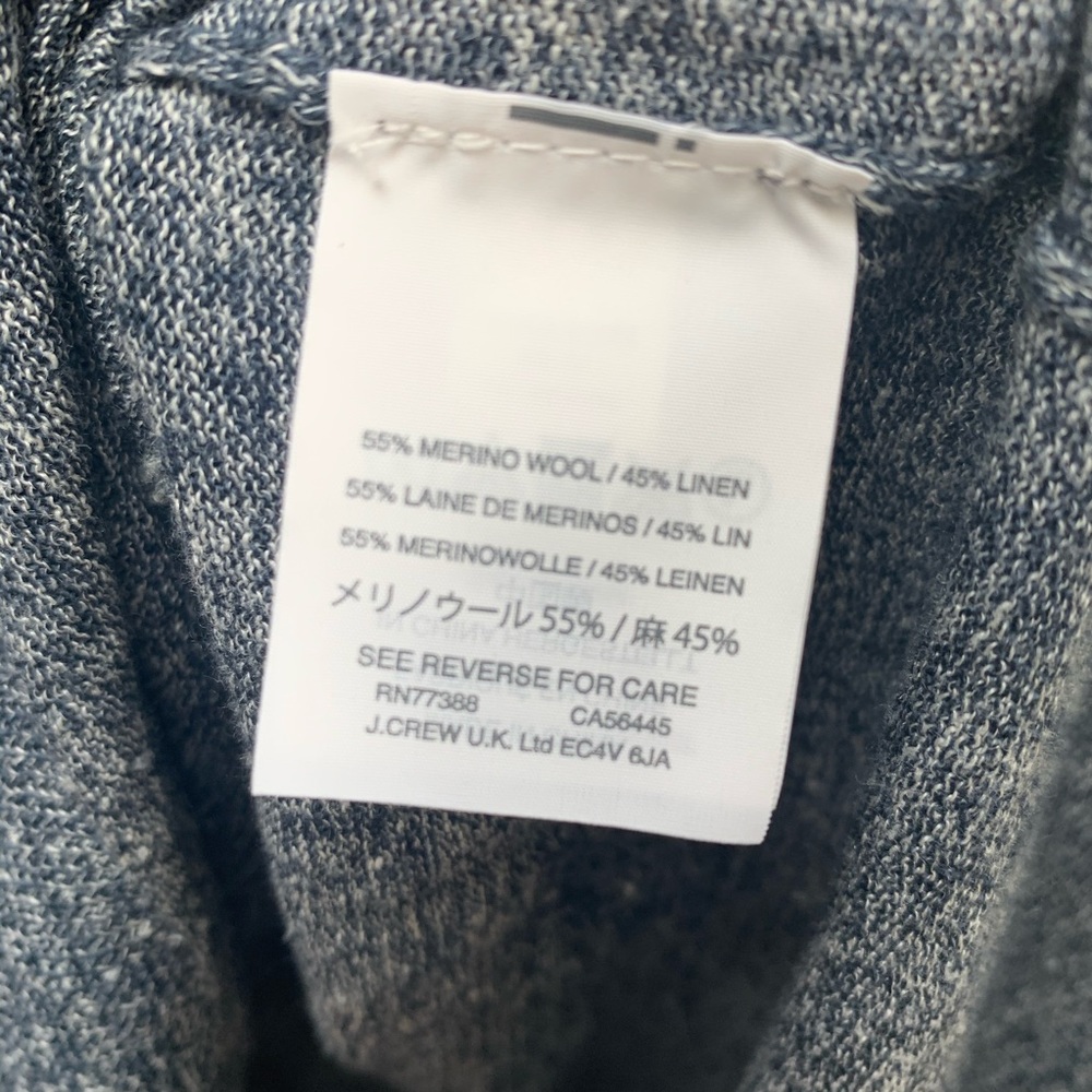 Sold- J. Crew Merino Wool Linen V Neck Sweater - Picture 6 of 7